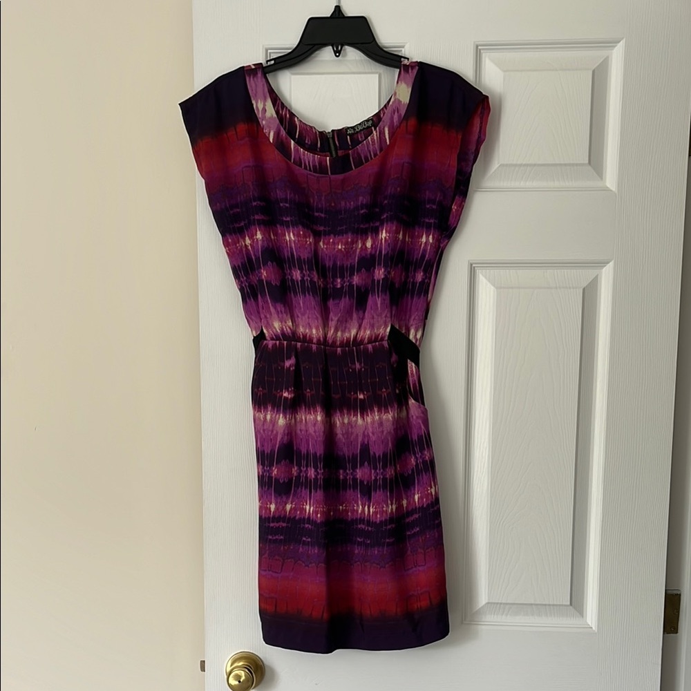 Elegant Purple Tie-Dye Dress